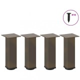 vidaXL Picioare pentru masă de cafea, 4 buc., oțel natural, 42-44 cm