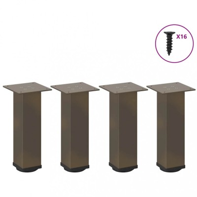 vidaXL Picioare pentru măsuță de cafea, 4 buc., oțel natural, 30-32 cm 4012463 foto