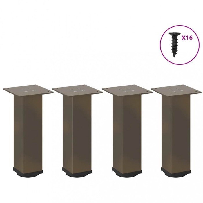 vidaXL Picioare pentru măsuță de cafea, 4 buc., oțel natural, 30-32 cm 4012463