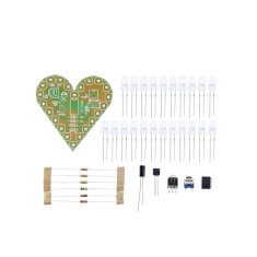 Kit montaj inima cu led-uri rosii OKY1315-Red