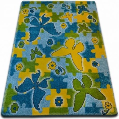 Covor Kids Fluture albastru C429, 120x170 cm foto