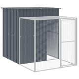 Cumpara ieftin Cotet de pui cu incinta antracit 165x251x181 cm otel galvanizat