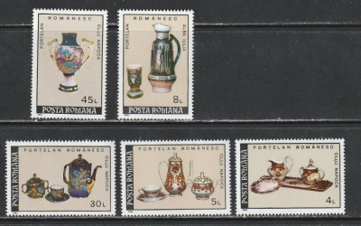 Romania 1992 - #1277 Portelan Romanesc 5v MNH foto