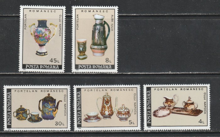 Romania 1992 - #1277 Portelan Romanesc 5v MNH