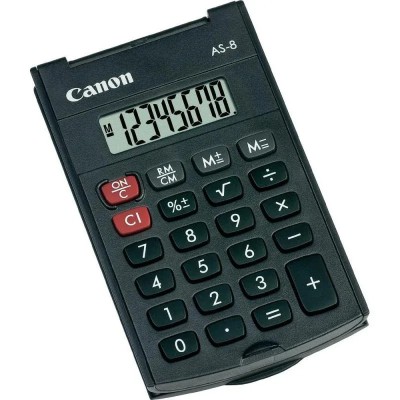 Calculator buzunar Canon AS8, 8 digiti, display LCD, alimentare baterie, foto