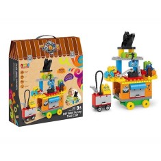 Set Constructie DIY Mini Funny Tool Cart - Benzinarie cu Accesorii, 61 piese
