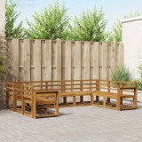 vidaXL Set de canapele de exterior 9 pcs natural Lemn Solid de Acacia 3366987
