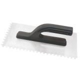 Cumpara ieftin Gletiera inox cu zimti, maner plastic, 125 x 270 mm