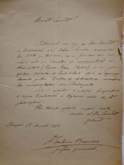 VALERIU BRANIȘTE Manuscris autograf, Memoriu și BIO-BIBLIOGRAFIE, dat&acirc;nd din anul 1892