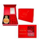 Cumpara ieftin Cutie cadou Love Forever cu 12 trandafiri de sapun si apa de parfum Avon Far Away pentru femei 50 ml, cadou elegant si rafinat