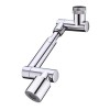 Adaptor robinet universal, functie economizor, extensibil si rotativ 1440 grade pivotant in orice directie, doua moduri dus si bule, cromat, Argintiu, Oem