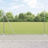VidaXL St&acirc;lp de gard. 52 pcs Argintiu 3.2 x 3.2 x 88.5 cm Oțel
