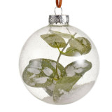 Cumpara ieftin Glob decorativ - Bauble Glass Branches/Green - Frunza Vasc | Kaemingk
