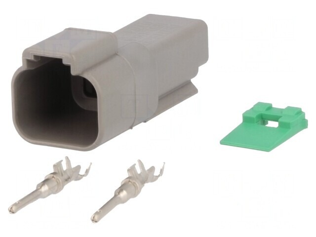Conector cablu-cablu DT mufă tată 2 pini crimpat