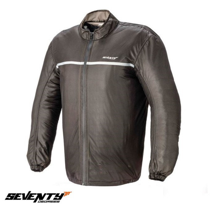 Geaca (jacheta) ploaie barbati impermeabila pentru scuter - motocicleta Seventy model SD-A3 culoare: negru Negru L