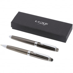 Set cadou pix stylus si roller, Luxe by AleXer, PC01, metal, granit, breloc inclus din piele ecologica si metal foto