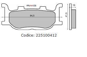 Placute frana (Sinter) Yamaha SR /TDR /XV /T-Max / FZ6/ XJ/ 125-1700 Skyliner 25... Cod Produs: MX_NEW 225100412RM foto
