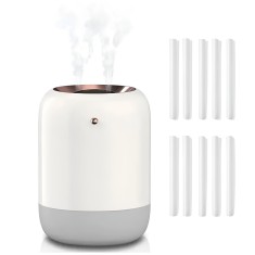 Umidificator de Aer Ultrasonic, cu Difuzor Aromaterapie, Afisaj LED, Sterilizare UV, Pulverizare Dubla, Portabil, pentru Casa, Birou si Masina, 1L Cap