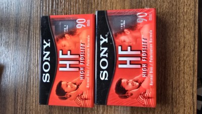 Lot 2 Casete Audio Sony HF TYPE I Normal Bias Sigilate foto