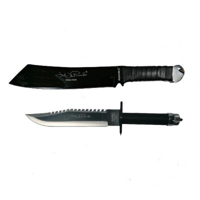 Set Cutit de vanatoare,40 cm si Maceta Rambo 56,5 cm, DEPOX&amp;reg;, Teaca inclusa foto