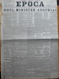 Cumpara ieftin Ziarul Epoca, 20 Septembrie 1899; Noul minister austriac