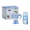 Set Espressor Bialetti Moka express 3 cesti albastru+ cafea Mandorla 250g