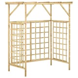 Pergola de gradina pentru pubele duble, lemn de pin tratat