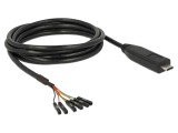 Cablu USB C 2.0 DELOCK 2m 26AWG 1pin x6 Negru 63946