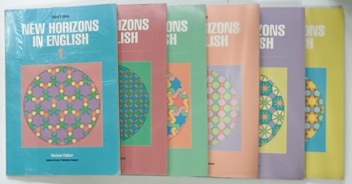 NEW HORIZONS IN ENGLISH by MICHAEL WALKER , VOLUMELE I - VI , 1991 -1992