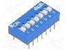Intrerupator DIP, 2 pozitii, montare THT, 7 sectiuni, ECE - EDG107S