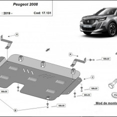 Scut motor metalic Peugeot 2008 2020-prezent