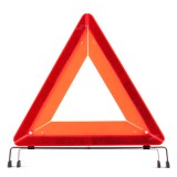 Triunghi auto de avertizare WF-71 E-Mark AMiO 02998, triunghi rutier obligatoriu pentru autoturisme, cu geanta practic din plastic