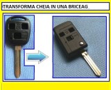 Carcasa Cheie Briceag Toyota 3 Butoane Pentru Transformat Lamela TOY43