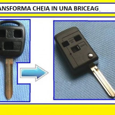 Carcasa Cheie Briceag Toyota 3 Butoane Pentru Transformat Lamela TOY43 AutoProtect KeyCars