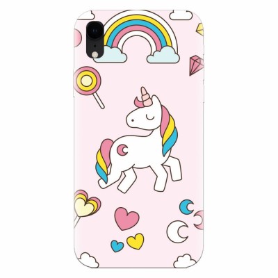 Husa silicon pentru Apple Iphone XR, Cute Unicorn foto