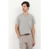 Medicine tricou din bumbac barbati, culoarea gri, neted