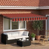 vidaXL Cort electric retractabil Portocalie și maro 3,5 x 2,5 m 3419782