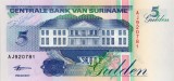 5 GULDENI 1998 SURINAM UNC