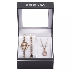 Ceas Barbati, Sekonda, Classic S-2804G.76, Set cu Pandantiv si bratara - Marime universala