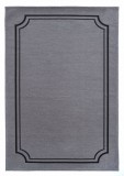 Cumpara ieftin Covor Premium Model DYWAN MUSEO GRAY, Gri, Negru, Marime 160 x 230 cm, Tesatura Plata, Poliester, Bumbac, Antiderapant, Antialergic, Living, Dormitor,