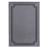 Covor Premium Model DYWAN MUSEO GRAY, Gri, Negru, Marime 160 x 230 cm, Tesatura Plata, Poliester, Bumbac, Antiderapant, Antialergic, Living, Dormitor,