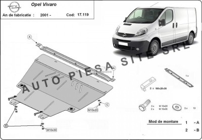 Scut metalic motor Opel Vivaro fabricat incepand cu 2001 APS-17,119 foto