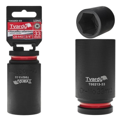 Cheie tubulara de impact in 6 puncte 3 / 4&amp;quot;, 33 mm, Cr-Mo, Tvardy T00213-33 foto