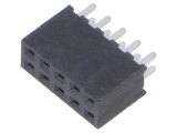 Conector şiruri pini mamă 10 PIN 2mm gold flash THT SAMTEC