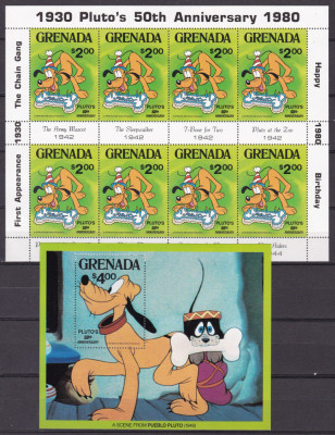 Grenada 1981 Disney MI 1076 kleib. + bl.93 MNH foto