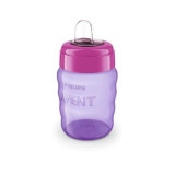 Cana cu tetina de formare Philips Avent, +9 luni, roz, SCF553/03, 260 ml, Philips