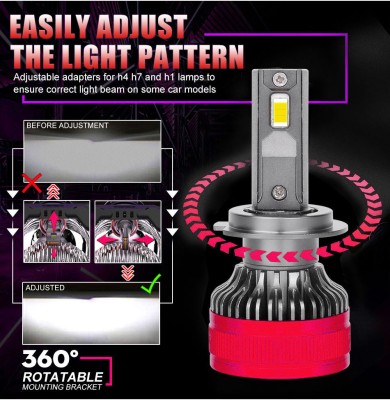 Set 2 becuri led h8 h9 h11 6000k 100.000 lumeni 1000w canbus fara eroare ! foto