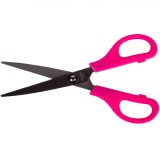 Foarfecă Birou President, Oțel Inoxidabil, V&acirc;rf Ascuțit, M&acirc;ner Moale, 16cm, Culoare Fucsia