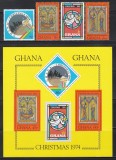 Ghana 1974 - Crăciun, Serie + Colita, MNH