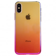 Husa Silicon Glow iPhone X/XS Baseus Roz foto